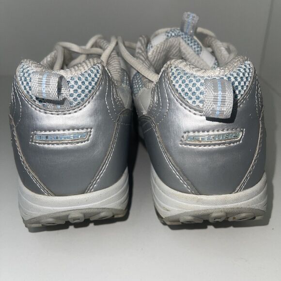 Sketchers Shape Ups Womens Walking Toning Shoe SN11803 White Blue Silver Sz 9.5 - Picture 4 of 10